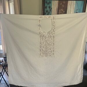 KPearl Couture Nigerian Wedding Linage of Honor White Embroidered Tunic set